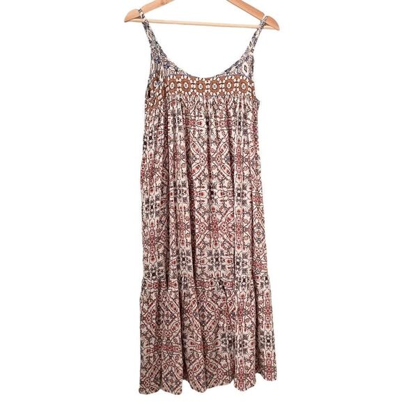Xirena Printed Strappy Boho Maxi Dress in Size XS 100% Cotton Made in USA - Picture 5 of 11